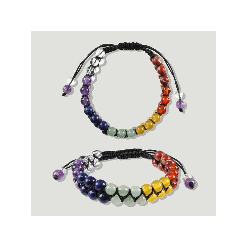 CHAKRA. Pulsera cordón doble bola lisa. Modelo zig CHAKRA. Pulsera cordón doble bola lisa. Modelo zig