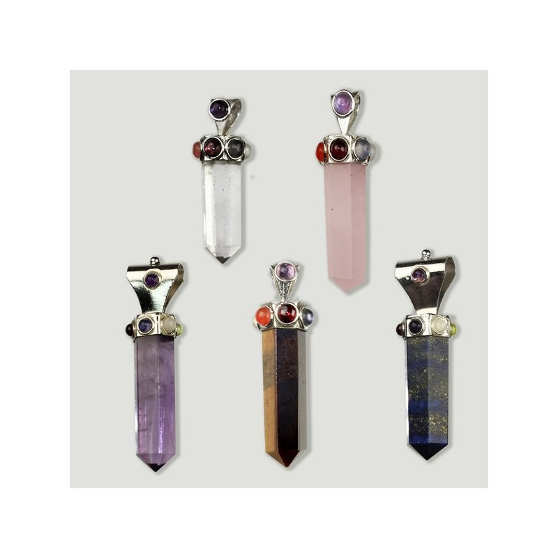 CHAKRA. Colgante Silverplated. Puntas facetadas mi CHAKRA. Colgante Silverplated. Puntas facetadas mi