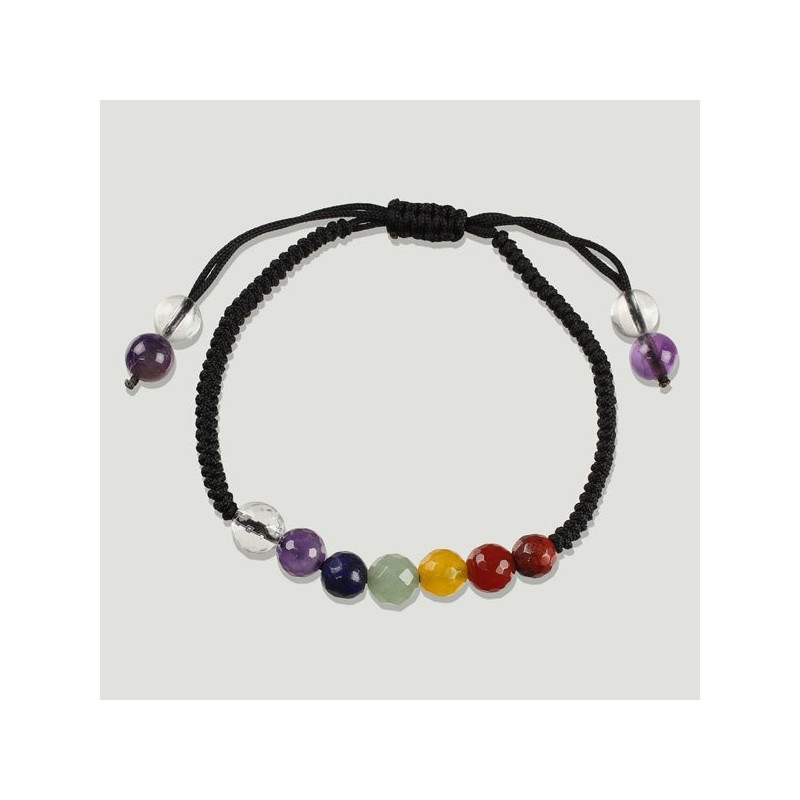 CHAKRA. Pulsera cordón bola facetada. 6mm CHAKRA. Pulsera cordón bola facetada. 6mm