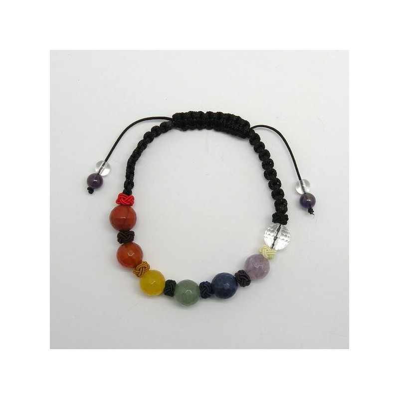 CHAKRA. Pulsera cordón macramé con nudos colores. CHAKRA. Pulsera cordón macramé con nudos colores.