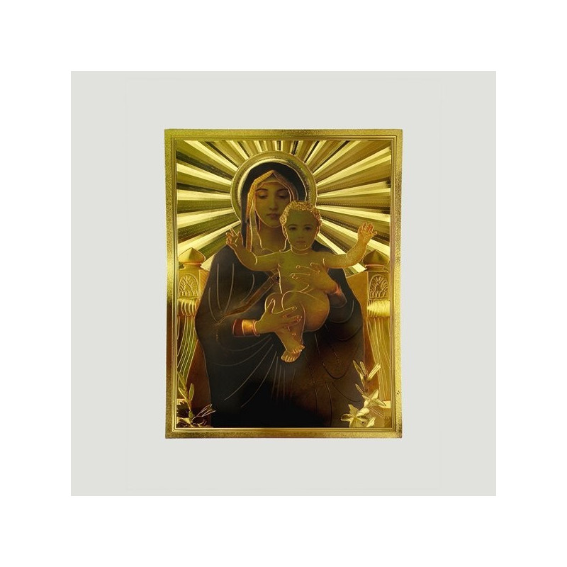 Lamina dorada Maria y El Niño. 21X30cm Lamina dorada Maria y El Niño. 21X30cm