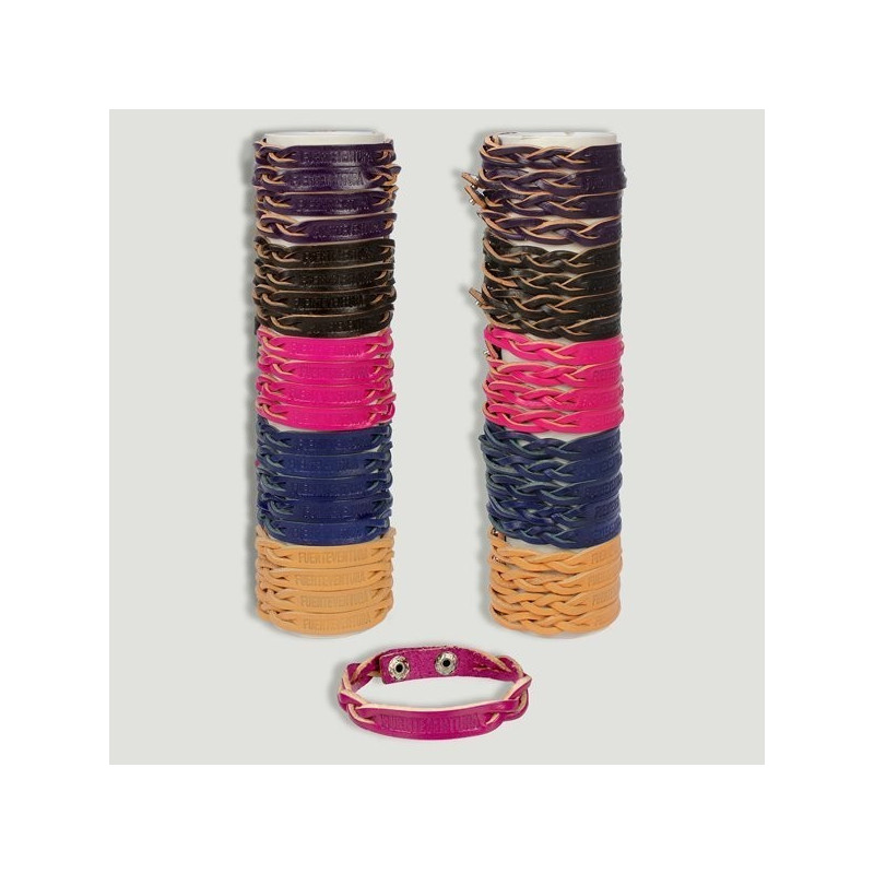 Pulsera piel Fuerteventura. Modelo 2 trenzas Pulsera piel Fuerteventura. Modelo 2 trenzas