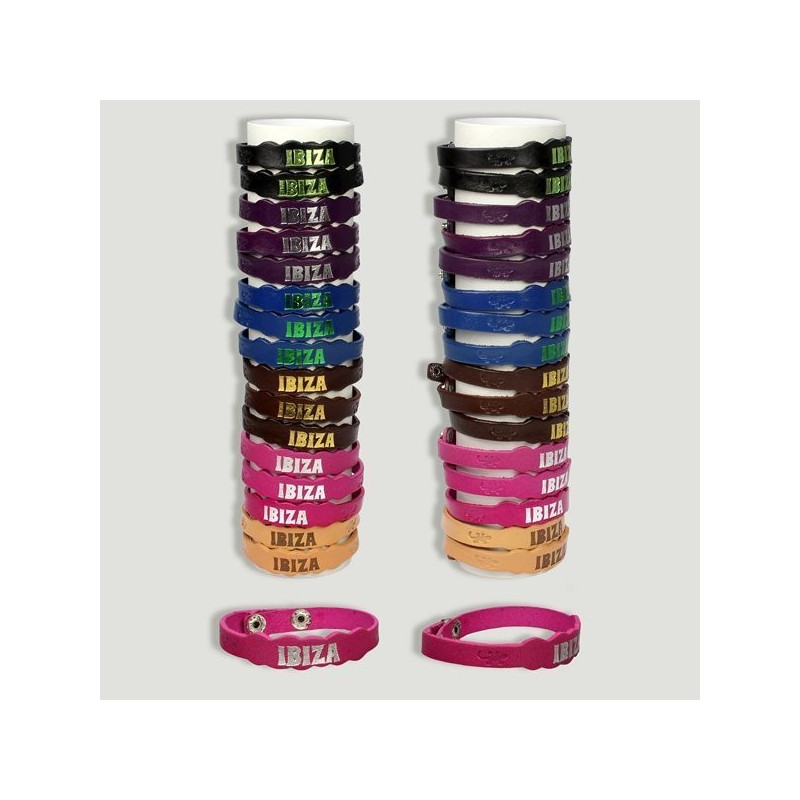 Pulsera piel Ibiza. Modelo ondas Pulsera piel Ibiza. Modelo ondas