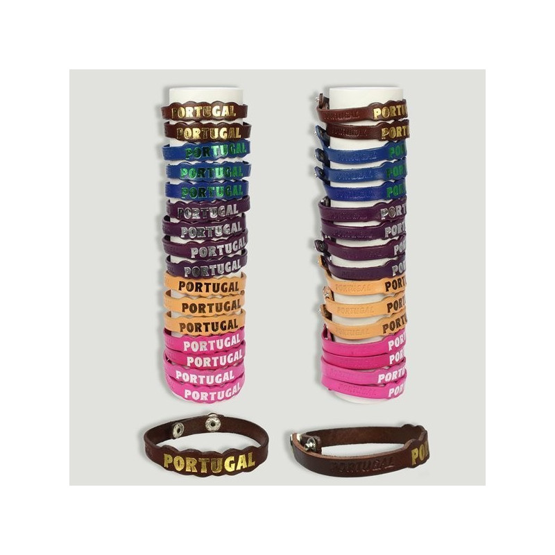 Pulsera piel Portugal. Modelo ondas Pulsera piel Portugal. Modelo ondas