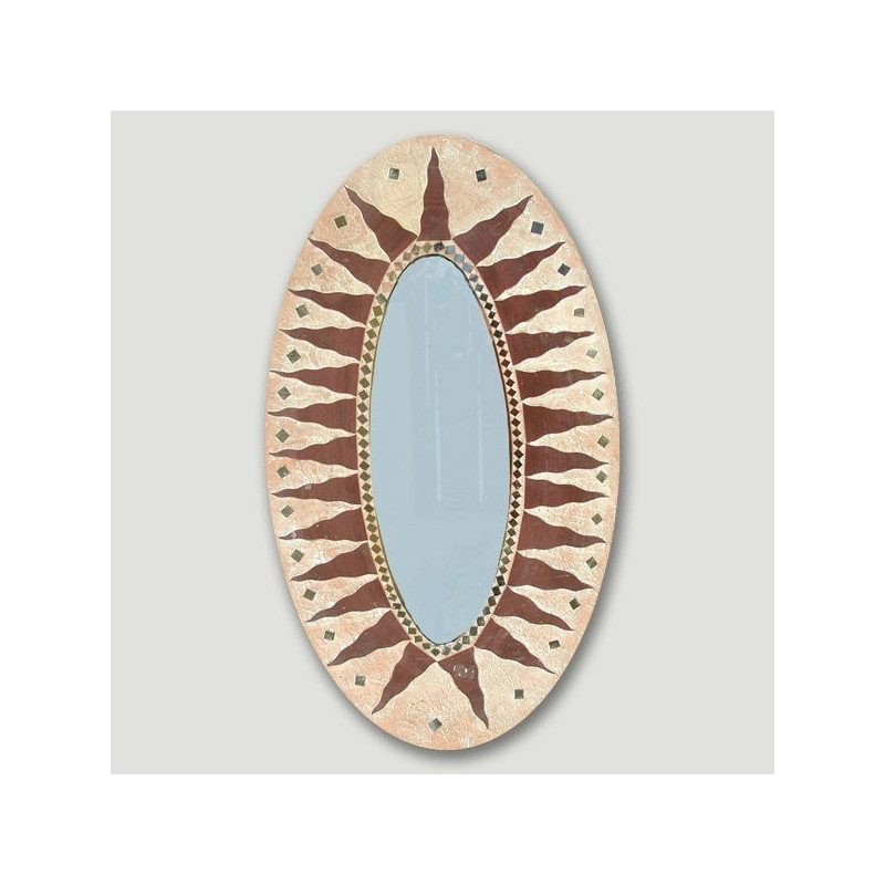 Espejo oval marrón 40x70cm Espejo oval marrón 40x70cm