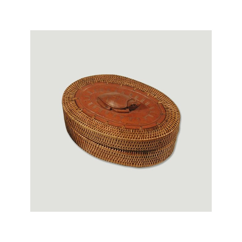 Caja rafia y madera. Modelo Tortuga Caja rafia y madera. Modelo Tortuga