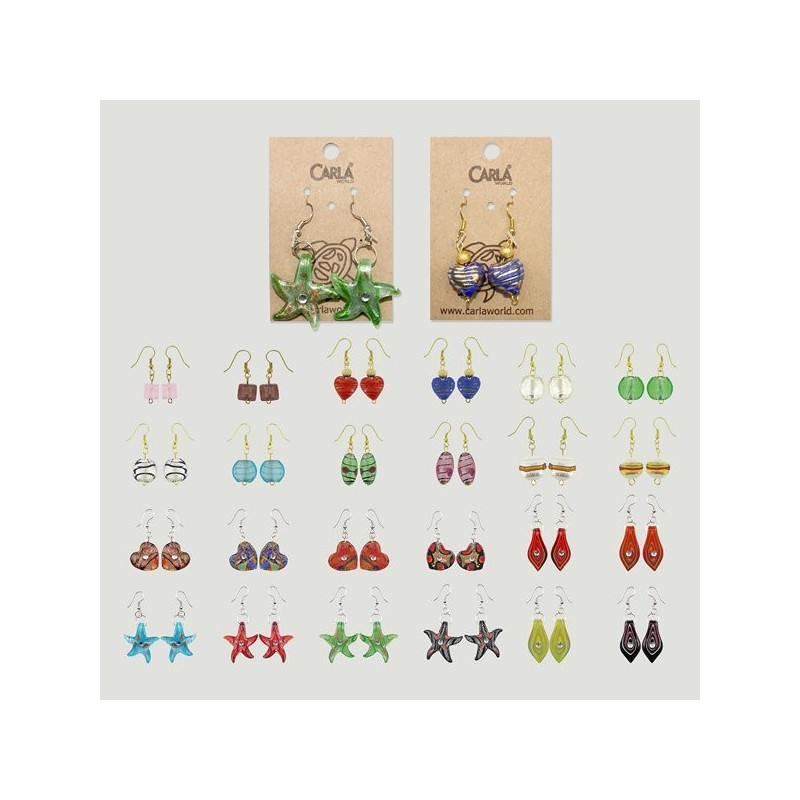 Pendientes cristal murano. Modelos y colores surti Pendientes cristal murano. Modelos y colores surti