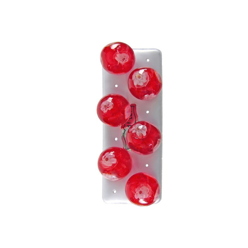 Ptes murano, bola, 14mm, rojo Ptes murano, bola, 14mm, rojo