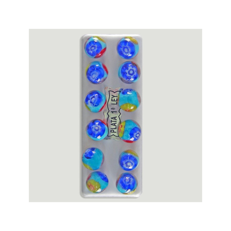Pendientes murano, bola, 9mm, amarillo Pendientes murano, bola, 9mm, amarillo
