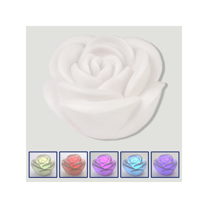 Rosa blanca plastico blando con LED Rosa blanca plastico blando con LED