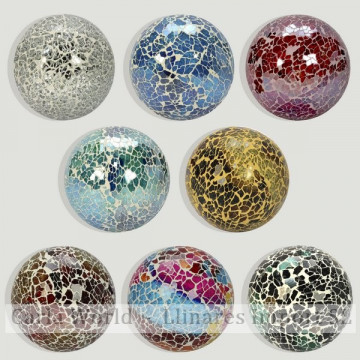 Bola mosaico multicolor. 8x8cm