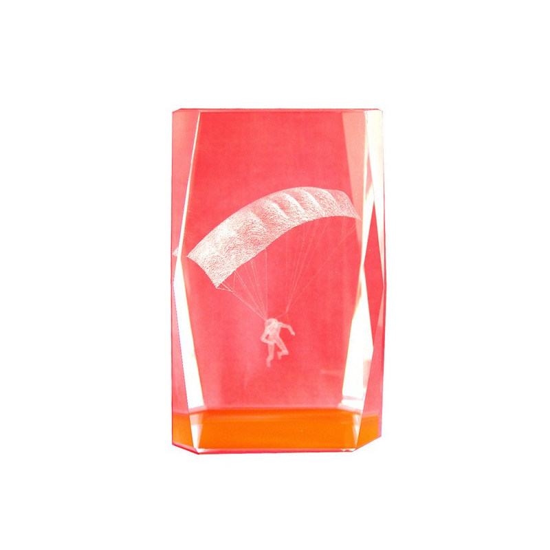 Cubo crist.color 5x5x8cm paracaidista Cubo crist.color 5x5x8cm paracaidista