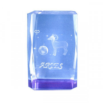 Cubo cristal color 5x5x8cm Aries