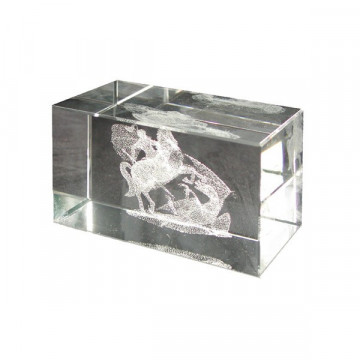 Cubo cristal rec. 5x8cm Sant Jordi