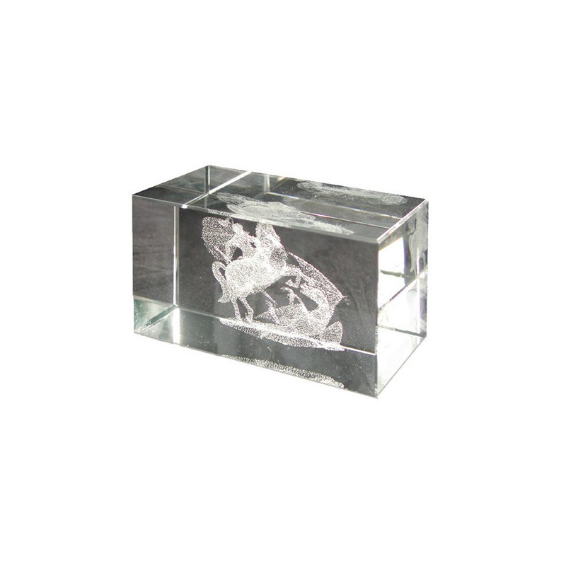 Cubo cristal rec. 5x8cm Sant Jordi Cubo cristal rec. 5x8cm Sant Jordi