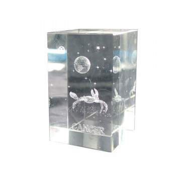 Cubo cristal reconst. 5x8cm Cancer