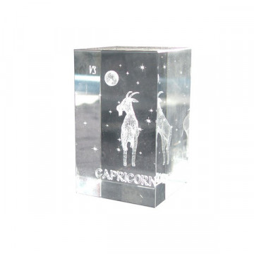 Cubo cristal reconst. 5x8cm Capricornio