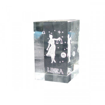 Cubo cristal reconst. 5x8cm Libra