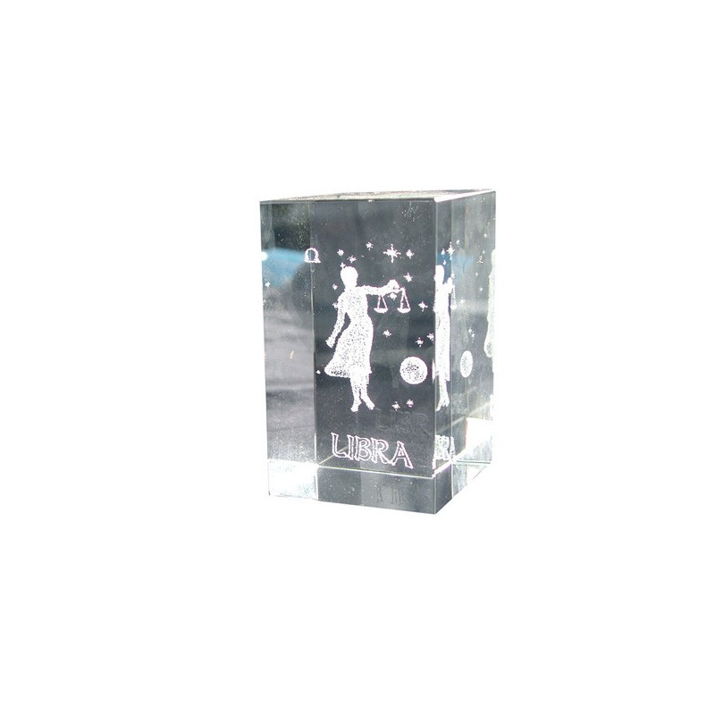 Cubo cristal reconst. 5x8cm Libra Cubo cristal reconst. 5x8cm Libra