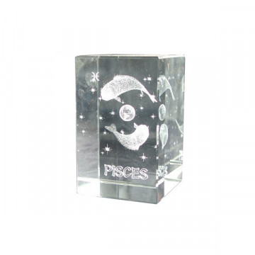 Cubo cristal reconst. 5x8cm Piscis