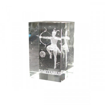 Cubo cristal reconst. 5x8cm Sagitario