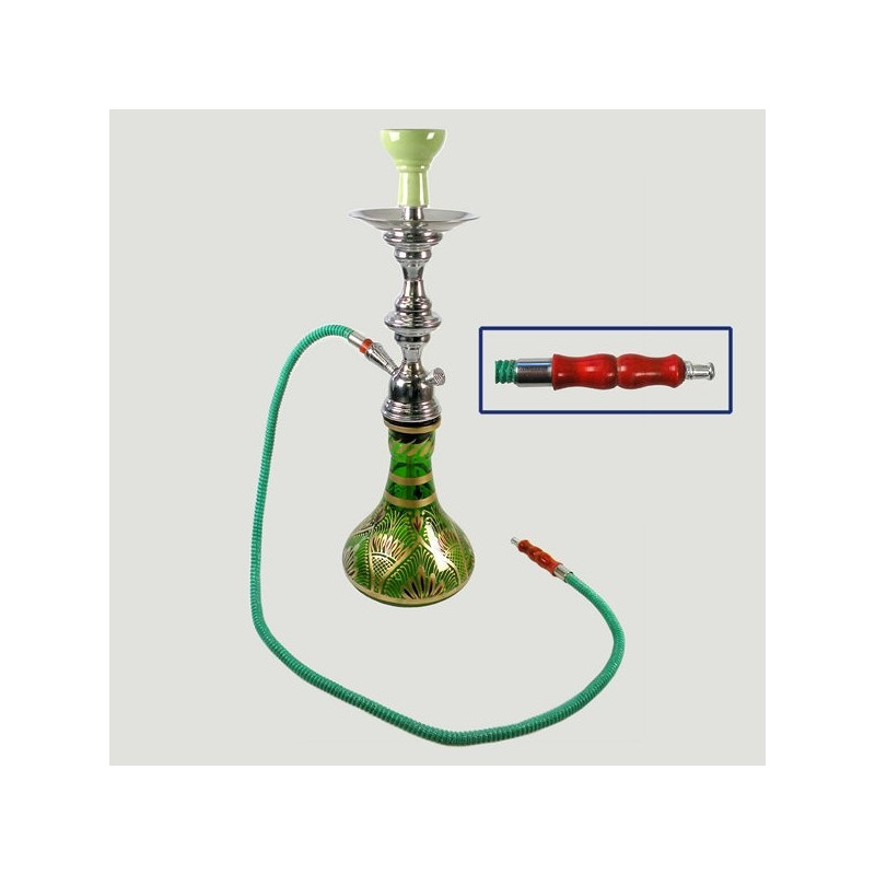 Hukka de cristal, metal y ceramica. 51cm Hukka de cristal, metal y ceramica. 51cm