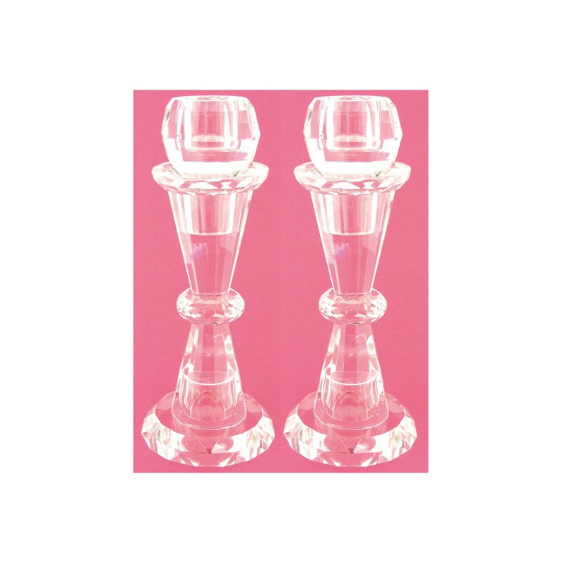 Pareja candelabro vidrio mod 01 18cm Pareja candelabro vidrio mod 01 18cm
