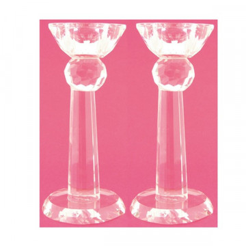 Pareja candelabro vidrio mod 05 12cm