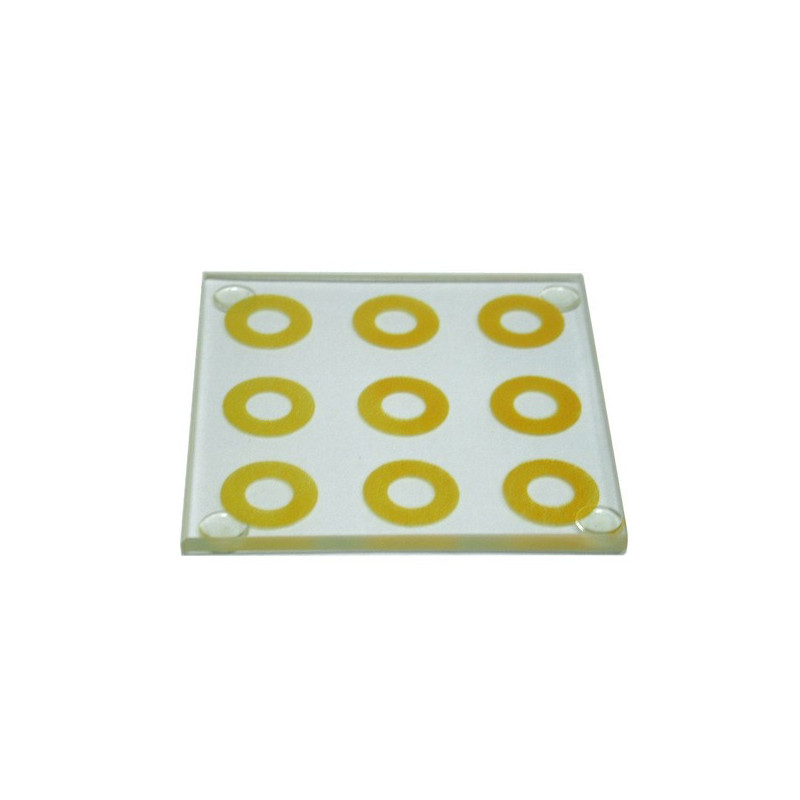 Set/4 posavasos cristal circulos dorados Set/4 posavasos cristal circulos dorados