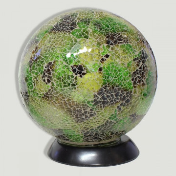 Lampara Bola mosaico verde 20x20x22cm