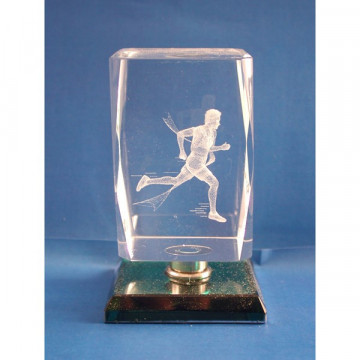 Cubo crist.color 4x4x6cm atletismo