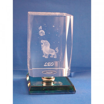 Cubo crist.color 4x4x6cm Leo