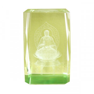 Cubo crist.color 5x5x8cm Buda