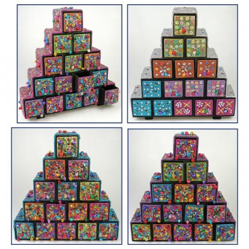 Piramide 15 cajones 26x26cm