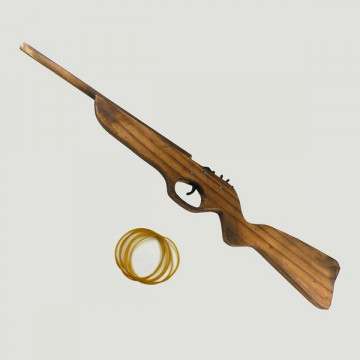 Escopeta madera tiragomas 67cm