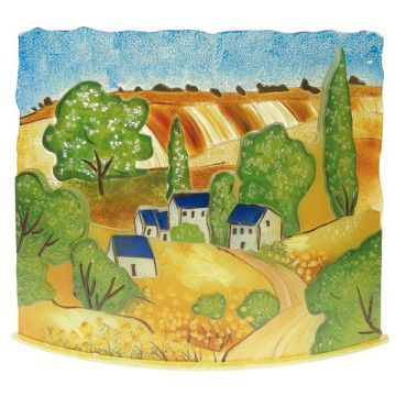 Lampara vidrio. Modelo 02. 35x9x30cm