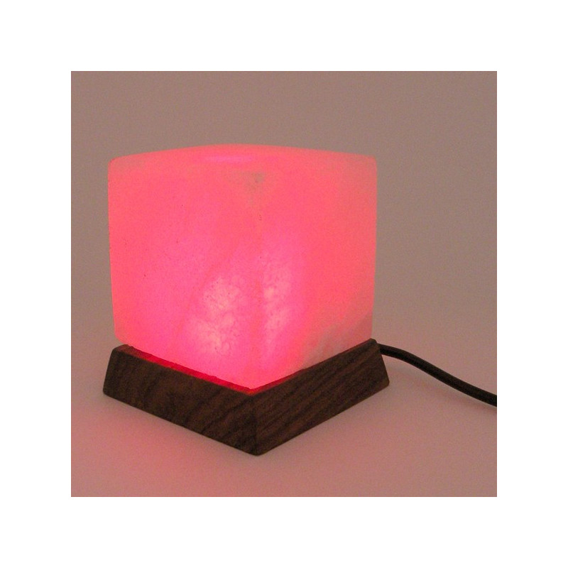 Lampara Cubo sal blanca luz roja USB Lampara Cubo sal blanca luz roja USB
