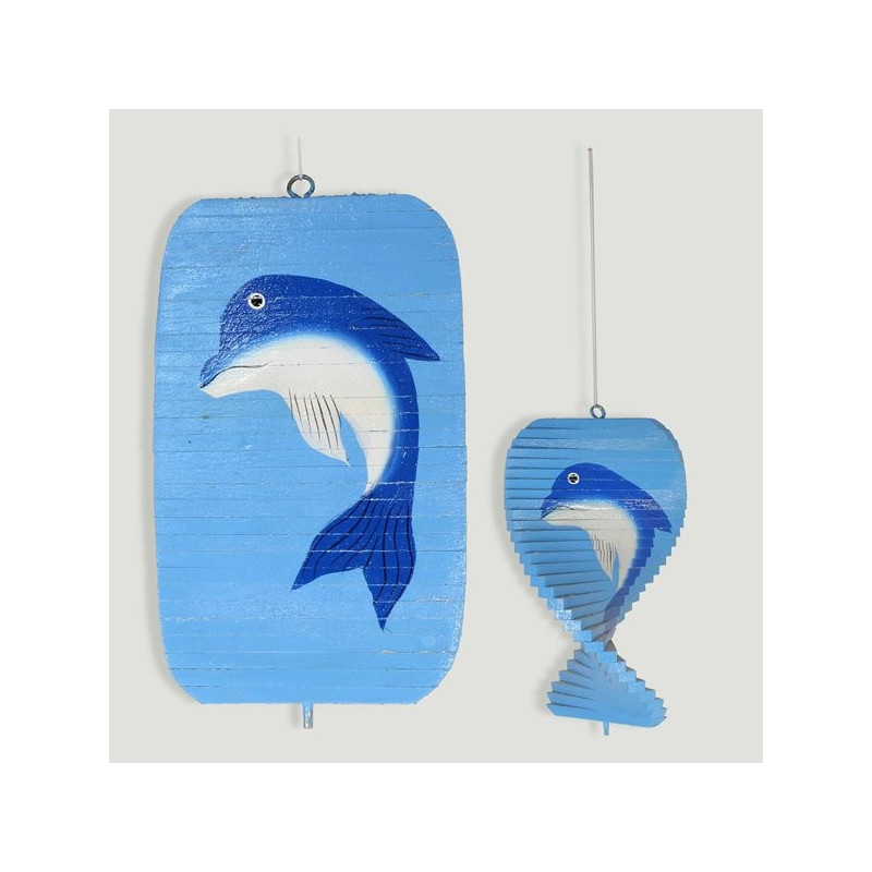 Movil espiral madera. Modelo Delfin 12x20cm Movil espiral madera. Modelo Delfin 12x20cm