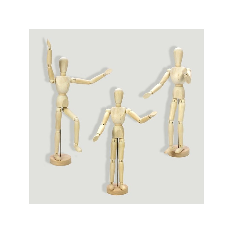 Hombre articulado madera 32cm Hombre articulado madera 32cm