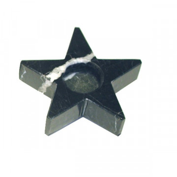 Portavelas onix Pakistán estrella negro 13x3cm