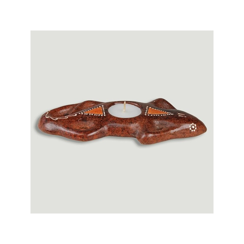 Portavelas terracota gecko 20cm 1 vela Portavelas terracota gecko 20cm 1 vela