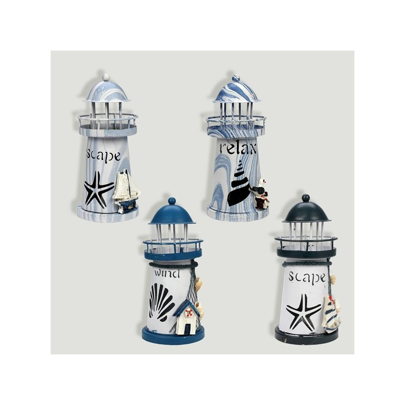Faro metal liso con LED 14cm Modelo surtido Faro metal liso con LED 14cm Modelo surtido
