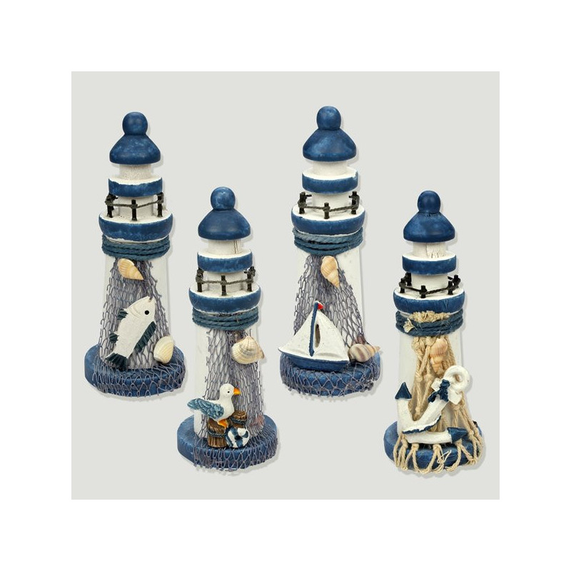 Faro de madera redondo, modelos surtidos 13cm Faro de madera redondo, modelos surtidos 13cm