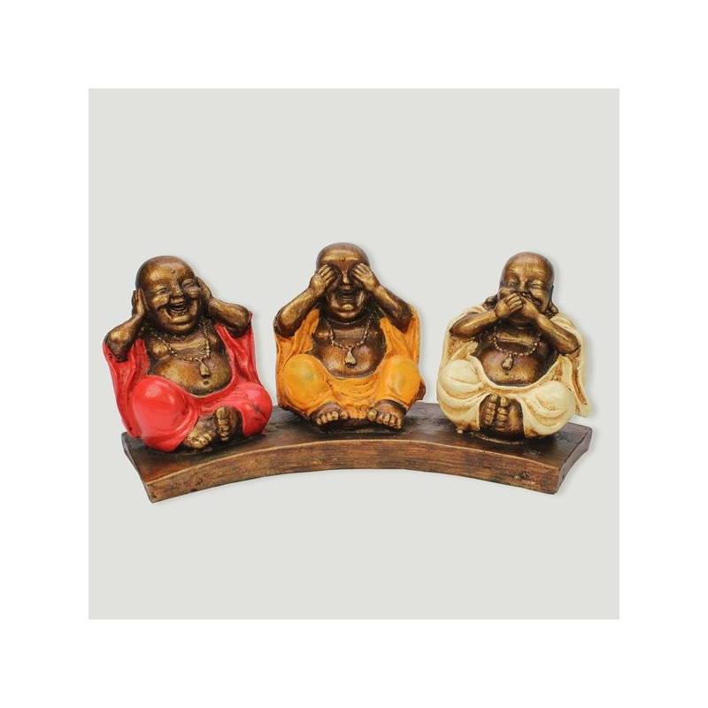 3 Budas Pekong resina NO OIR,VER,HABLAR con base. 10x25 3 Budas Pekong resina NO OIR,VER,HABLAR con base. 10x25
