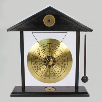 Gong horoscopos con base madera 30x36x8cm