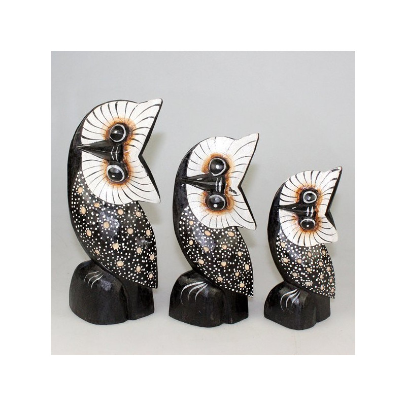 Set 3 Buhos sexy cabeza ladeado 21/18/15cm Set 3 Buhos sexy cabeza ladeado 21/18/15cm