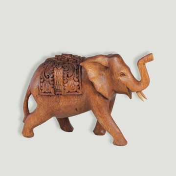 Elefante madera tallada Indo 15cm