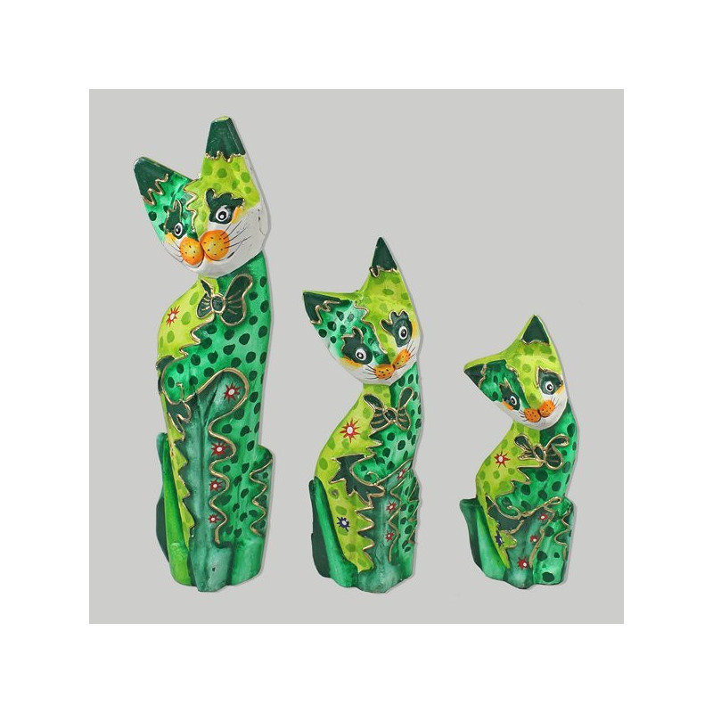 Set 3 Gatos multicolor 34,27,22cm Set 3 Gatos multicolor 34,27,22cm