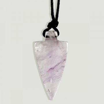 ARROWHEAD. Amethyst cord pendant