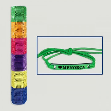 MENORCA. Pulsera goma colores. Tubo Largo